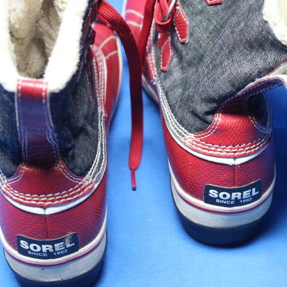 Sorel Tivoli Women's Red Waterproof Boots NL1530-986 US Size 7.5 - Picture 8 of 11